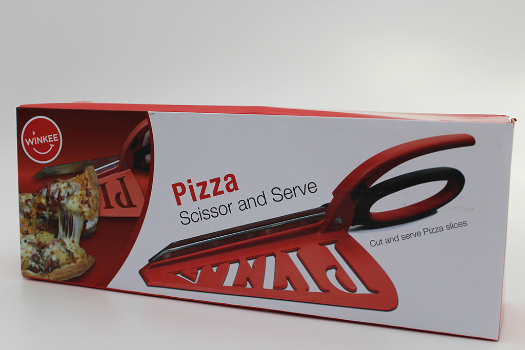 2in1 - Ciseaux à pizza avec surface de service