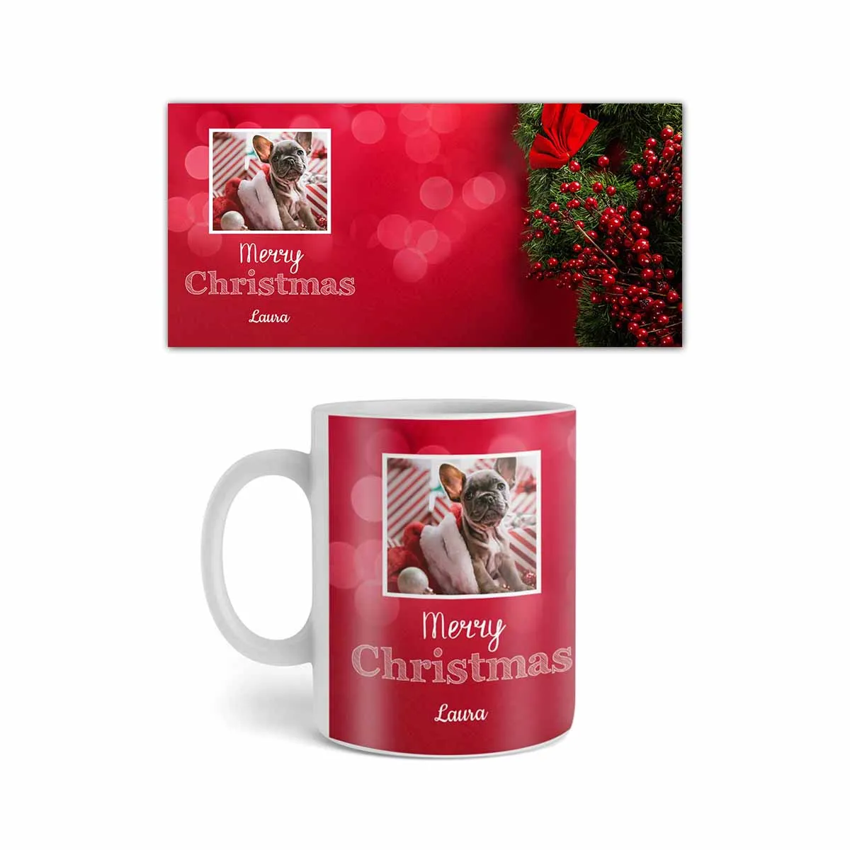 Mug de Noël personnalisable avec photo