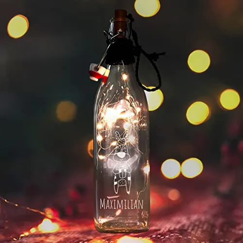 Lampe bouteille hiver chevreuil nom
