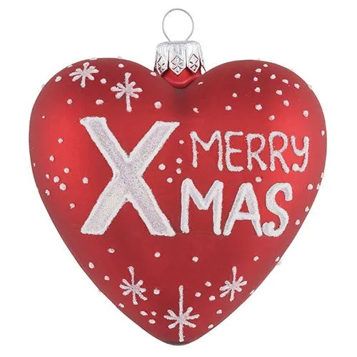 Boule d'arbre de Noël avec message - Merry X-mas
