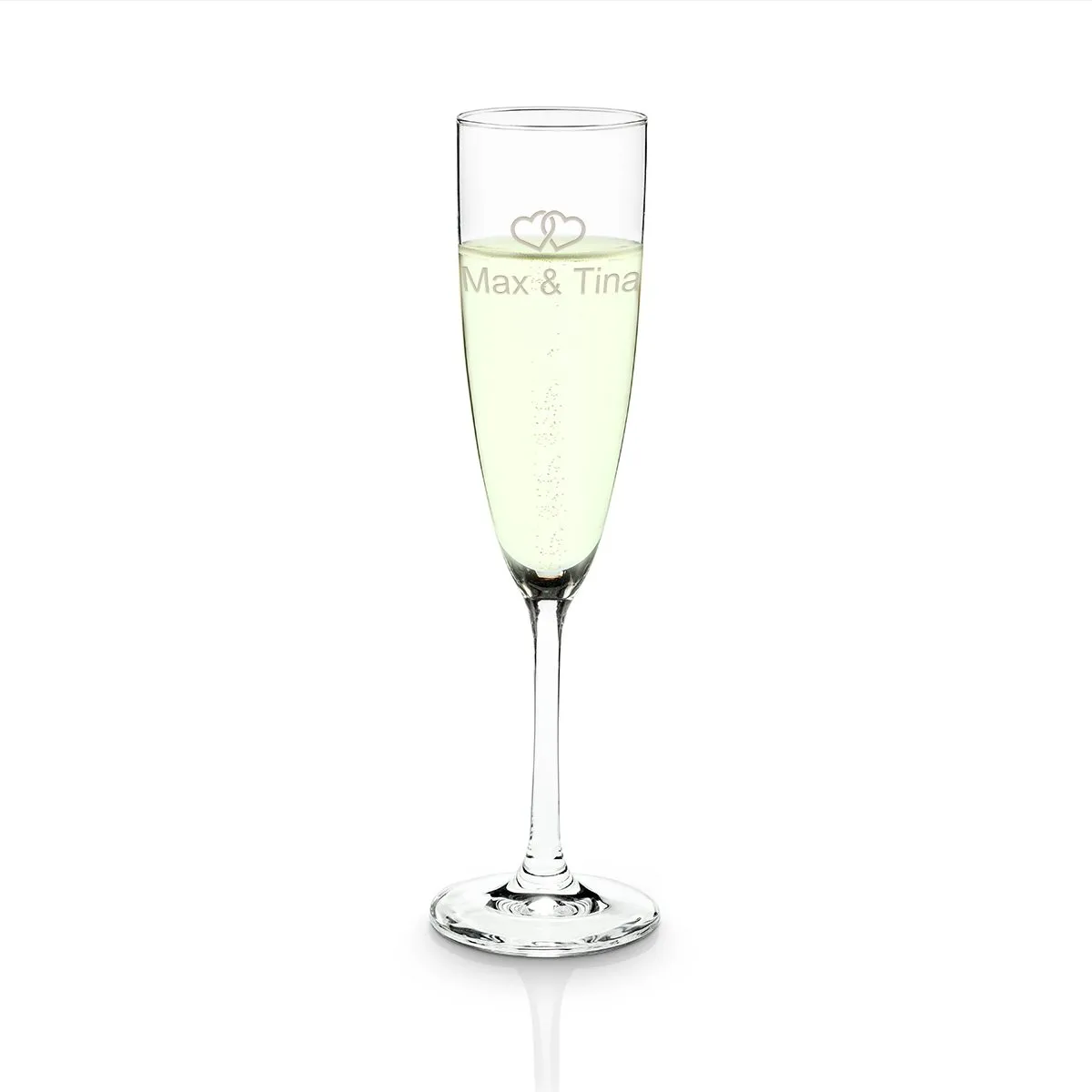 Flûte à champagne personnalisable de Schott Zwiesel - Coeurs