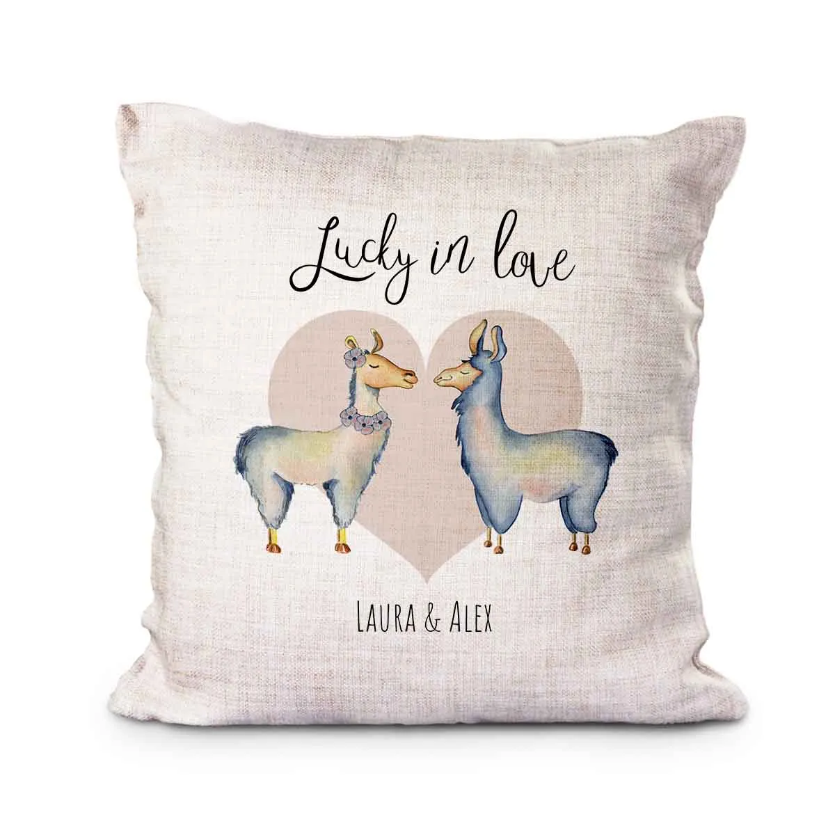 Coussin lama personnalisable - Lucky in Love