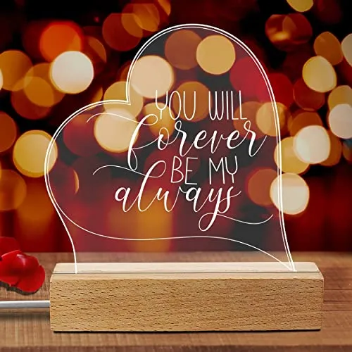 Lampe LED Saint-Valentin You will forever be my always