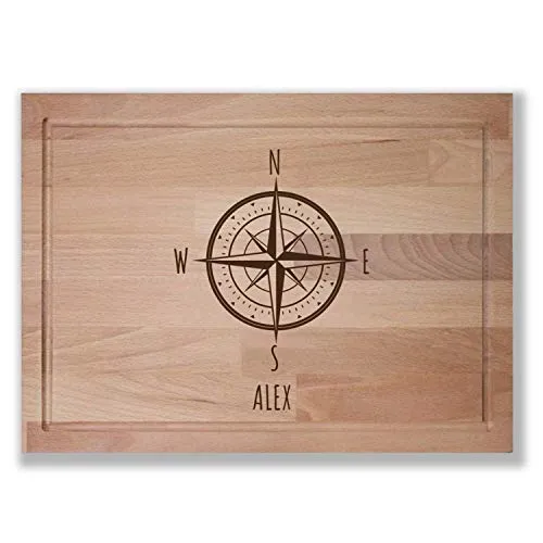 Planche à découper en bois gravée Aventure Design| Planche à découper personnalisée avec nom de votre choix | Planche cadeau à personnaliser