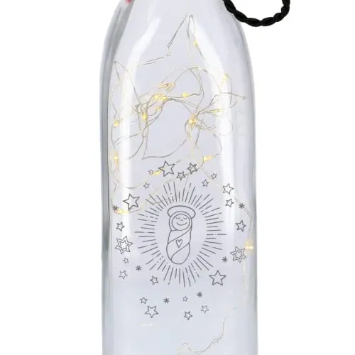 Lumière de bouteille Hiver Jésus et étoiles
