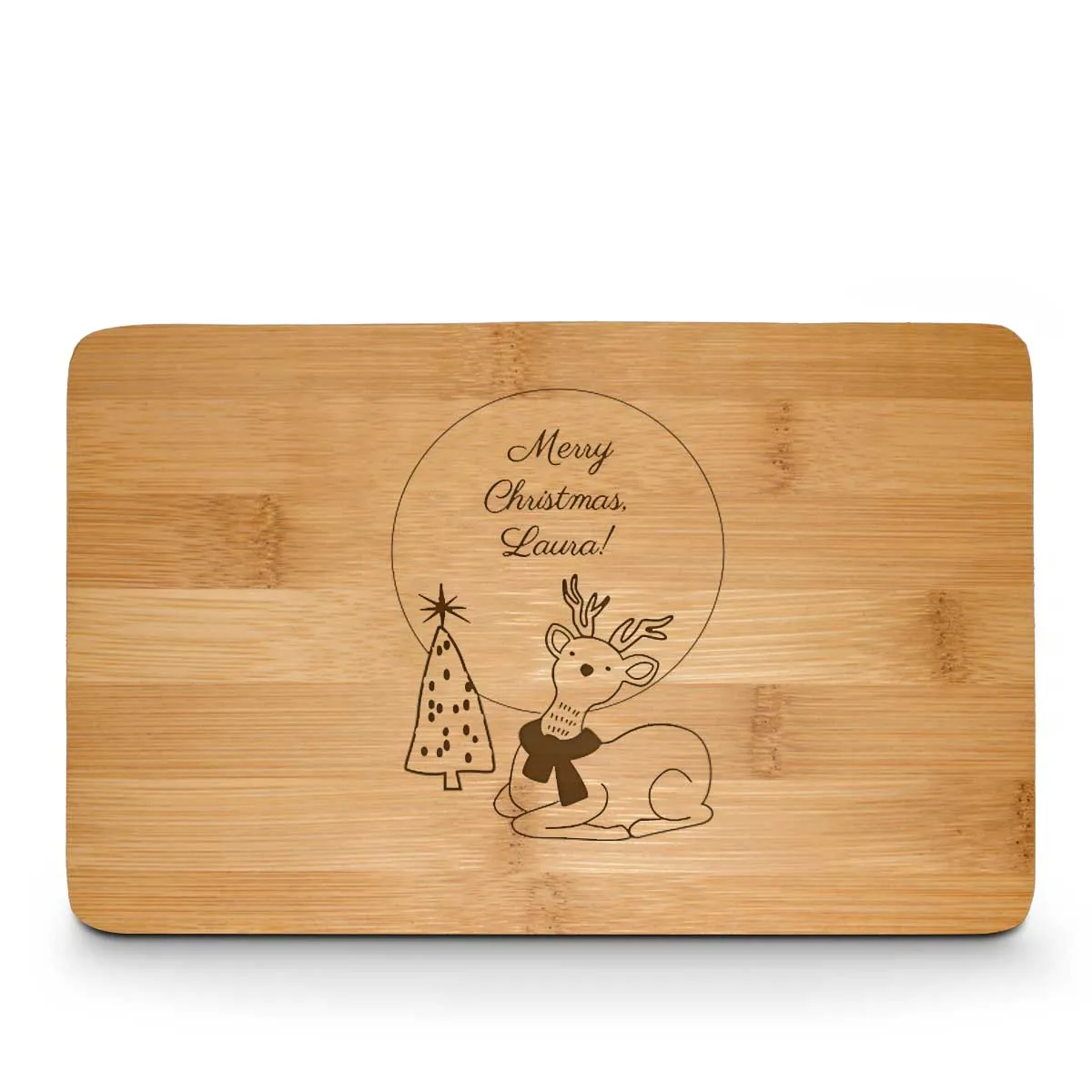 Planche à déjeuner avec motif de Noël renne avec gravure