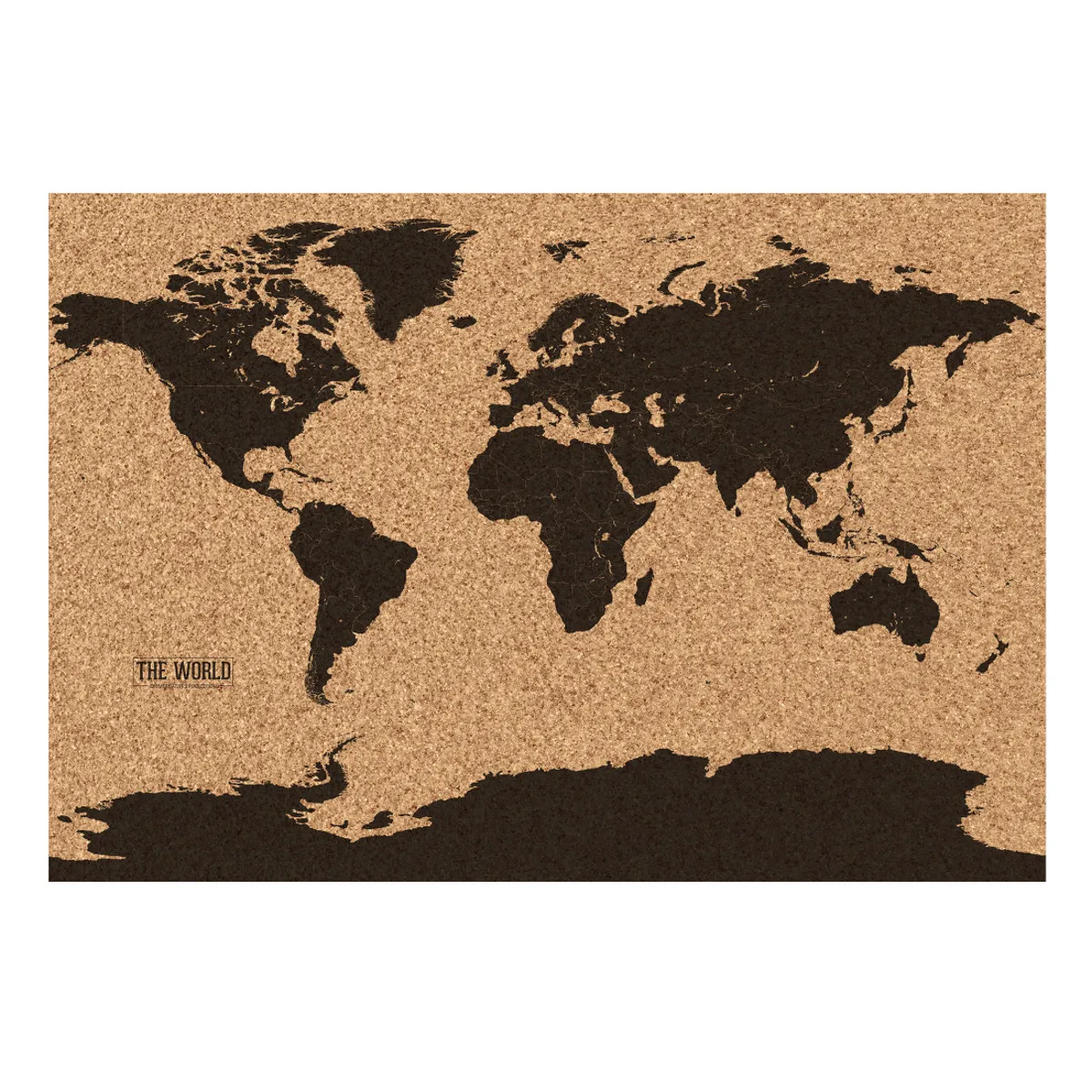 Tableau d'affichage carte du monde en liège