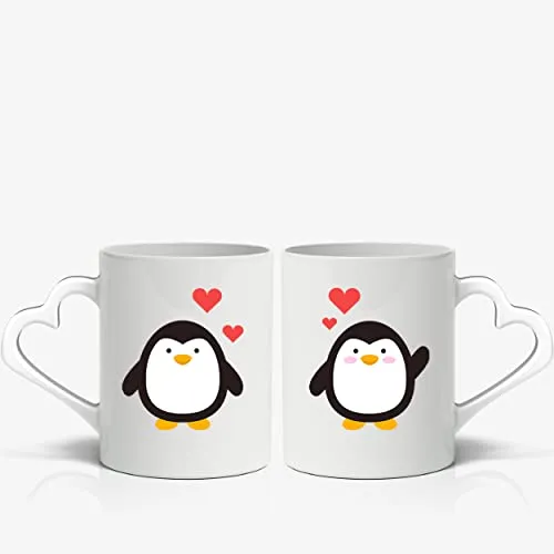 2 tasses à café - pingouins