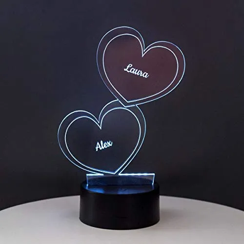 Lumière décorative LED personnalisable - Coeurs