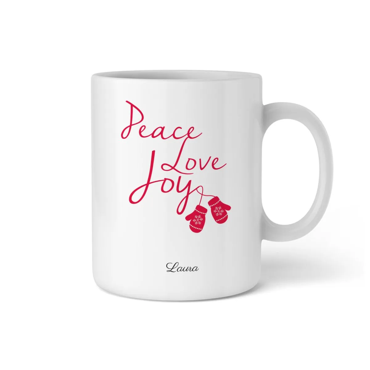Citation de Noël Peace Love Joy - Mug