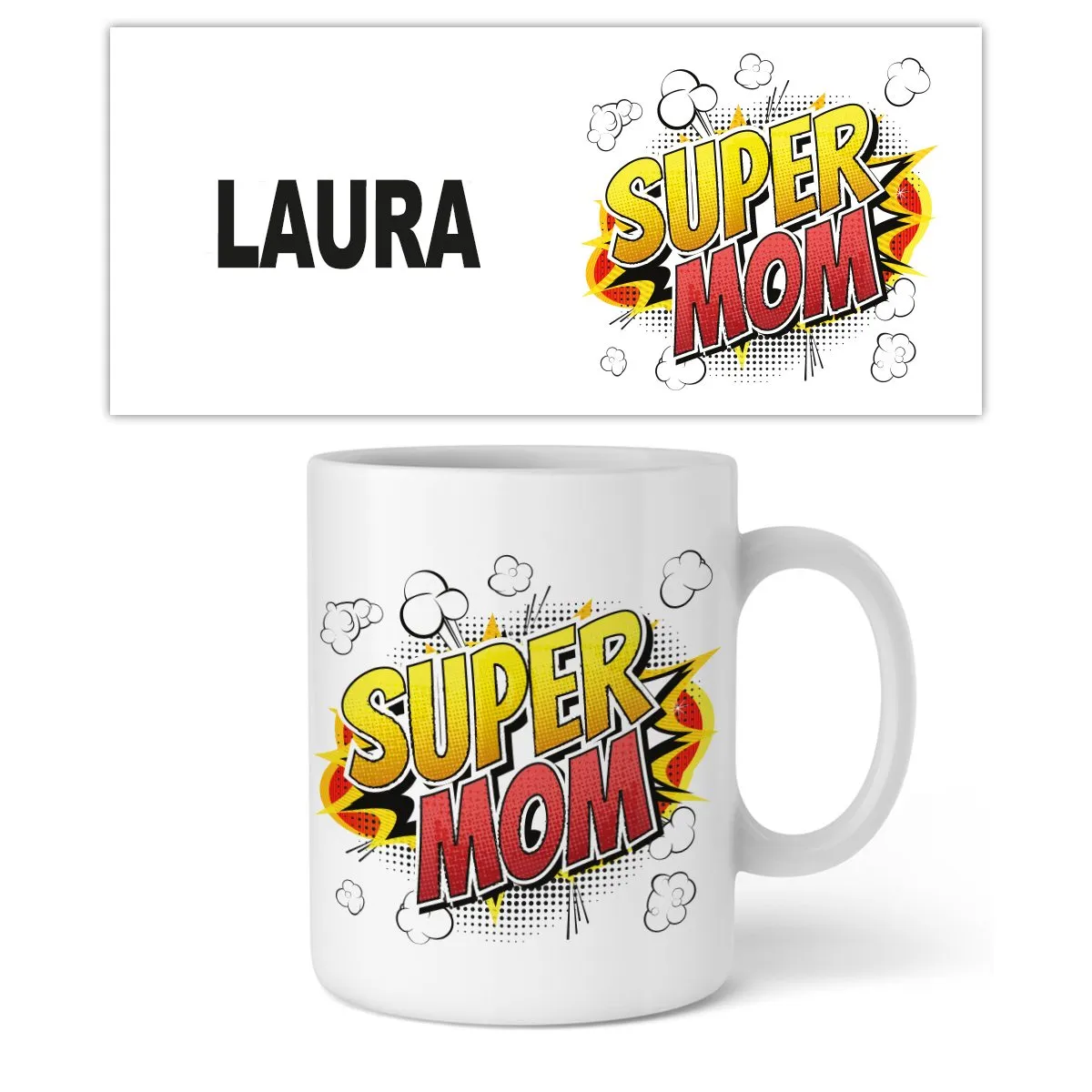 Mug personnalisable Super Maman