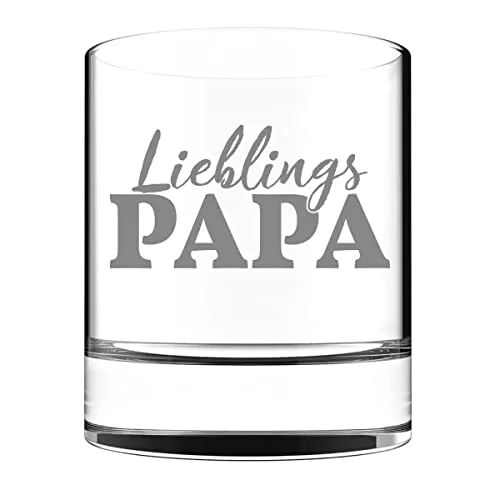 Verre à whisky avec slogan gravé Papa préféré