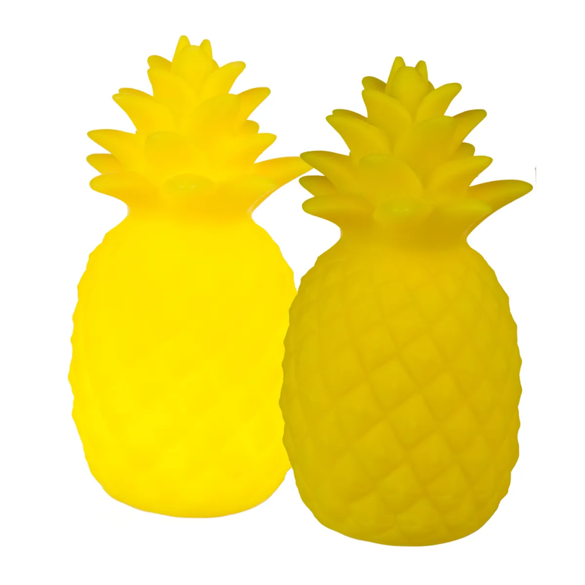 Ananas en plastique jaune 3D avec LED blanche