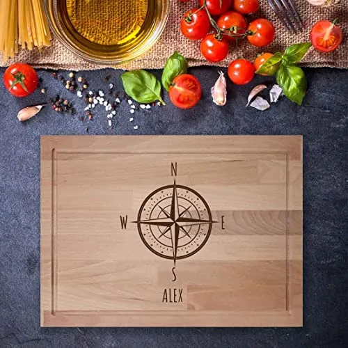 Planche à découper en bois gravée Aventure Design| Planche à découper personnalisée avec nom de votre choix | Planche cadeau à personnaliser