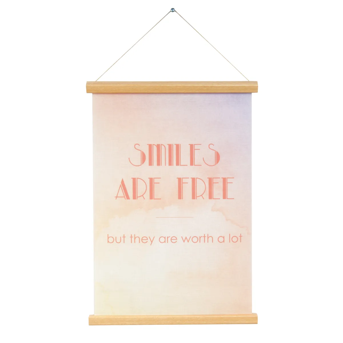 Toile pour poster - Smiles are free...