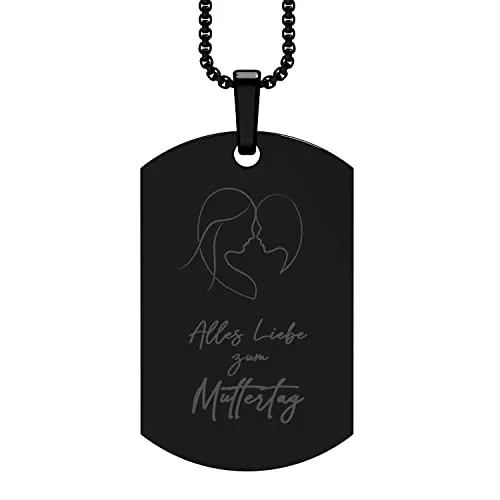 Porte-clés personnalisé Dog Tag Tout l'amour pour la fête des mères en acier inoxydable - Cadeau gravé pour la fête des mères, Durable, Inoxydable, Personnalisable