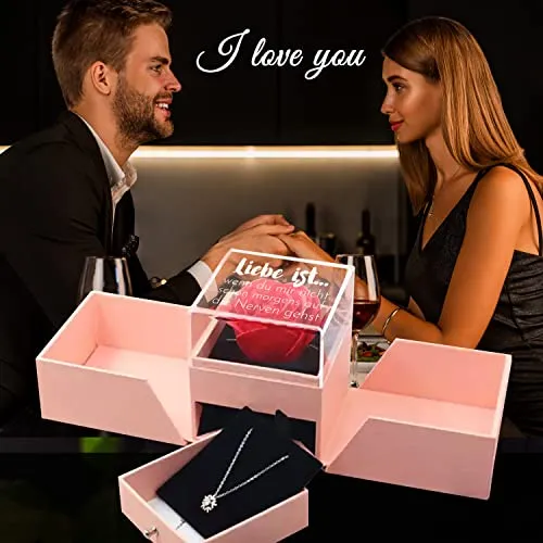 Boîte à bijoux Rose - L'amour est