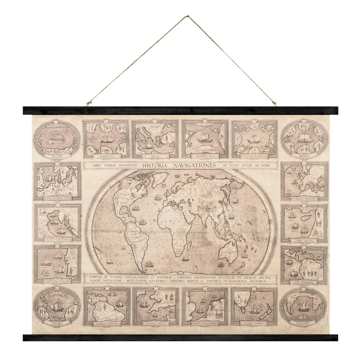 Poster Vintage Carte du monde 1920