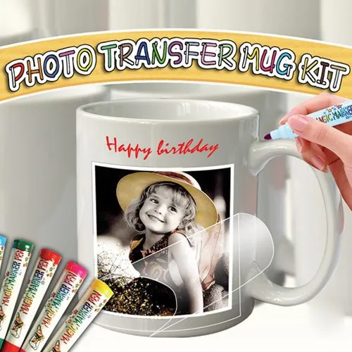 Kit de transfert tasse photo - Créez votre propre tasse