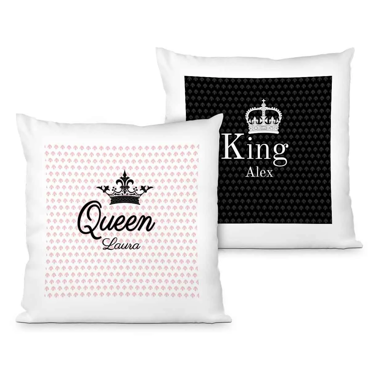 Set de 2 coussins - King et Queen