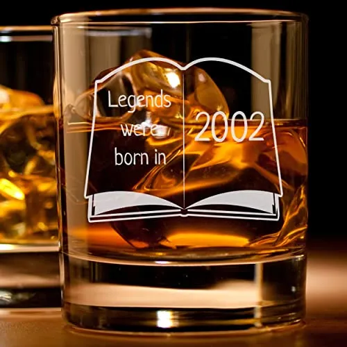 Verre à whisky 20e anniversaire - Legends were born in millésime