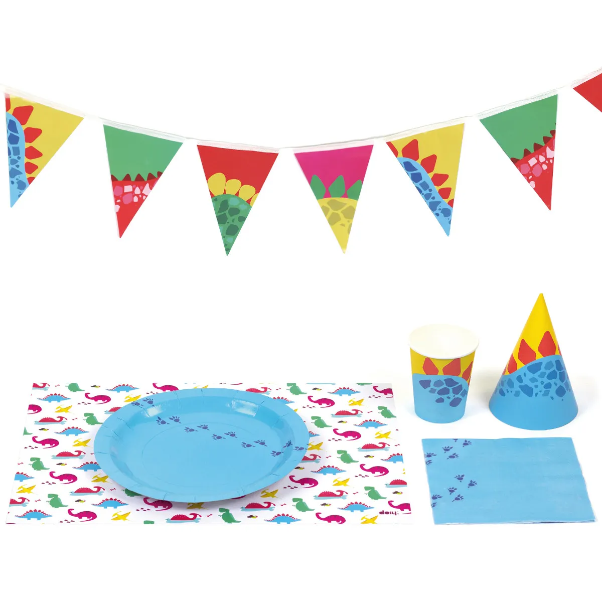 Coffret fête d'anniversaire pour enfants - Set Dino