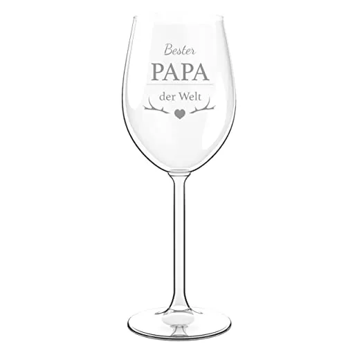 Verre à vin - Meilleur papa du monde - Verre à vin rouge gravé - Cadeau pour la fête des pères