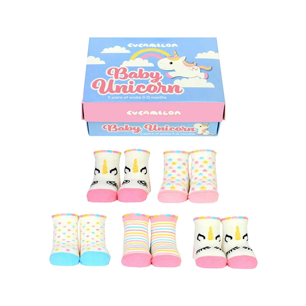 Adorables chaussettes pour bébé au design licorne