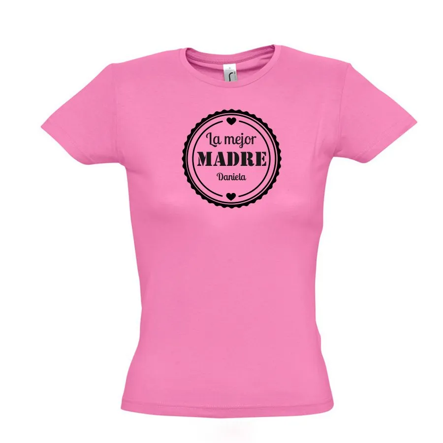 T-shirt femme meilleure maman rose-M