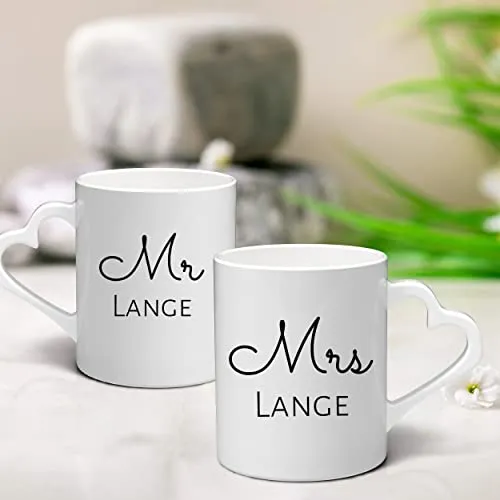 2 tasses avec nom - Mr et Mrs